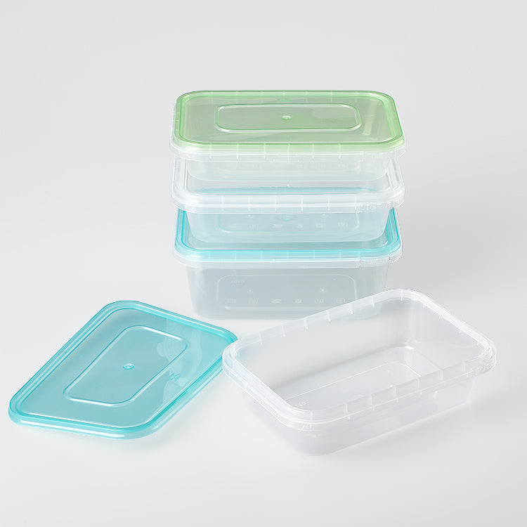 Food use combination lock tamper evident disposable hot food containers