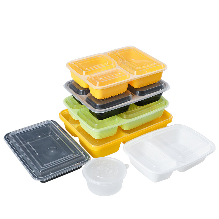 Eco friendly restaurant plastic pp microwave Disposable plastic food container meal prep hot food takeaway box packaging