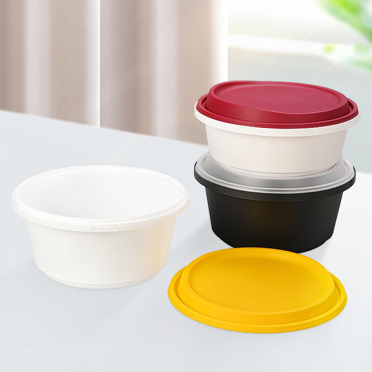 SZ218 1000ml/32oz Custom LOGO available plastic bowl with inviolable closure tamper evident box container for food with lock