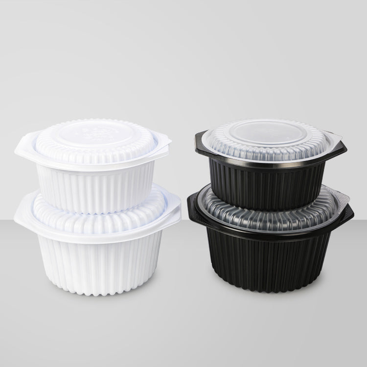 Disposable plastic container with lid large serving soup bowl