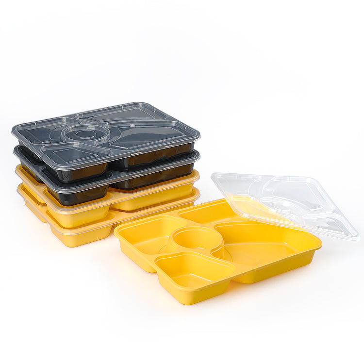 Add to CompareShare new design 5 compartment disposable plastic food container with lid