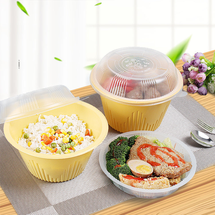 disposable one compartment plastic food container with cover