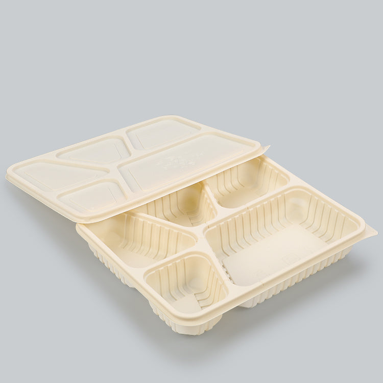 takeaway food container multi compartment Corn Starch Ecological Lunch Boxes Bowls biodegradable food container disposable