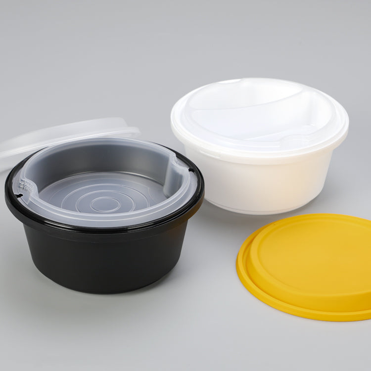 SZ218 1000ml/32oz Custom LOGO available plastic bowl with inviolable closure tamper evident box container for food with lock