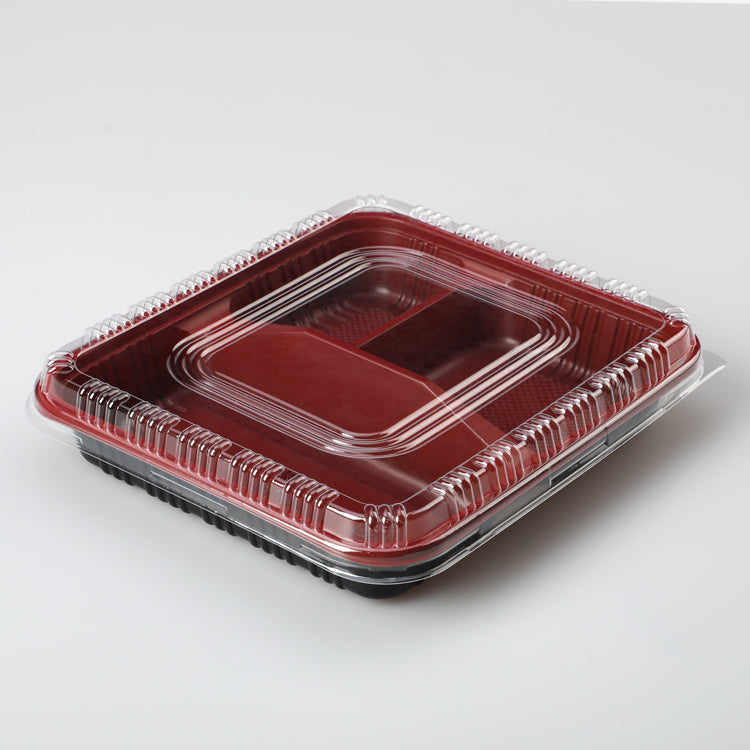 disposable takeaway to go take out compartment microwave plastic container