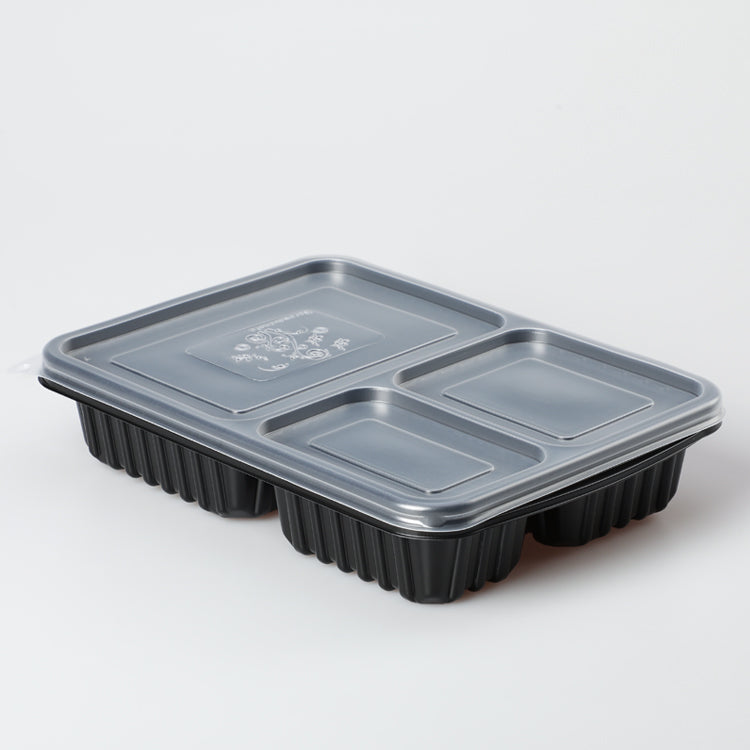 Disposable clear plastic take-out box and transparent lid