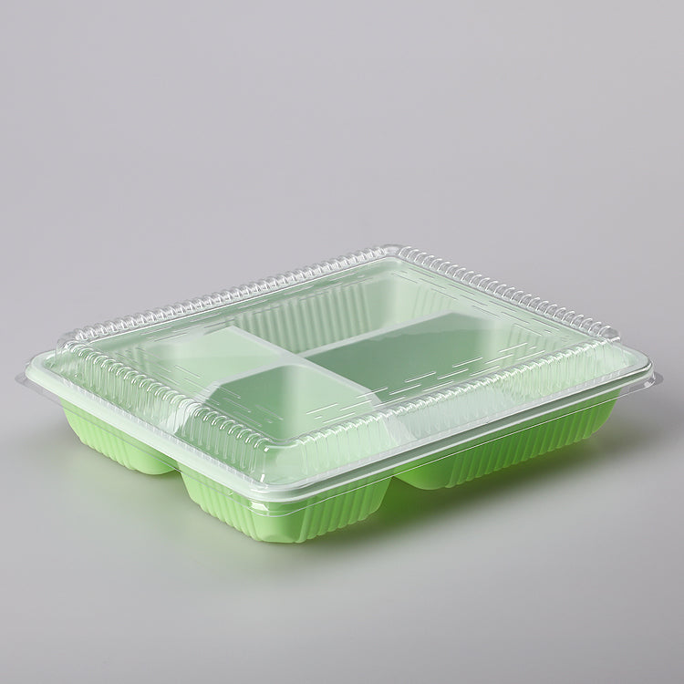 5 Compartment Takeaway Plastic Lunch Box with OPS lid