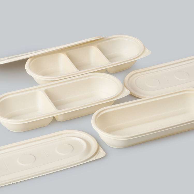 takeaway food container multi compartment Corn Starch Ecological Lunch Boxes Bowls biodegradable food container disposable