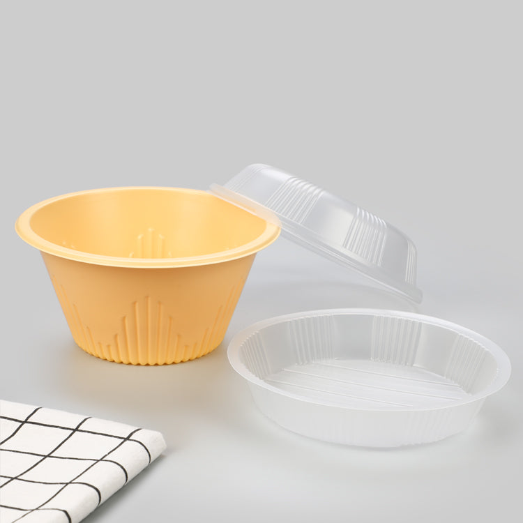 disposable one compartment plastic food container with cover