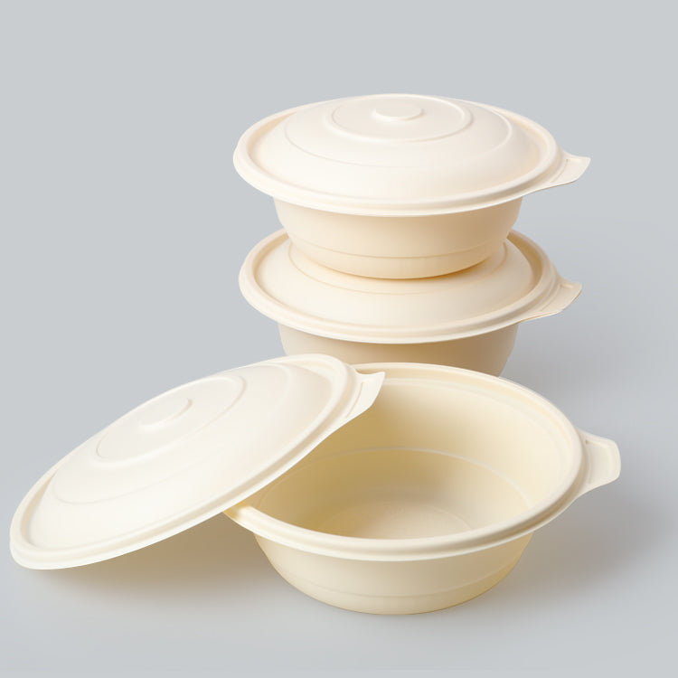 takeaway food container multi compartment Corn Starch Ecological Lunch Boxes Bowls biodegradable food container disposable