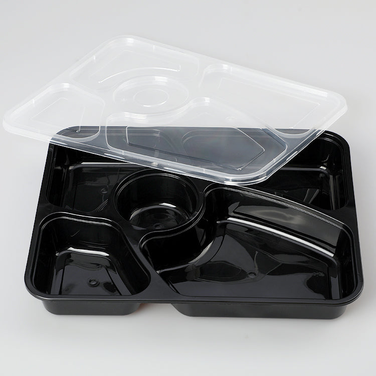 Add to CompareShare new design 5 compartment disposable plastic food container with lid