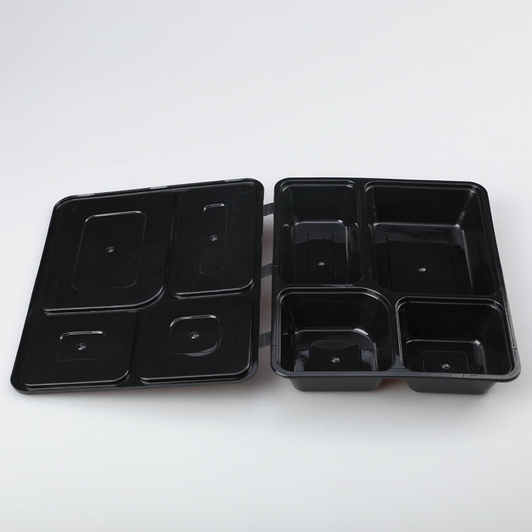 Take away disposable microwave safe 4 compartment lunch fast food takeaway box