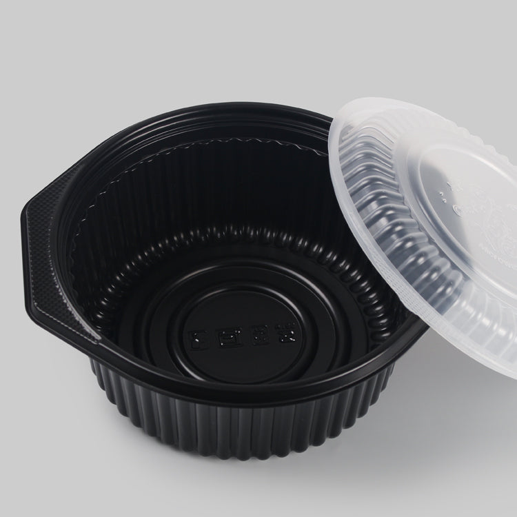 Disposable plastic container with lid large serving soup bowl