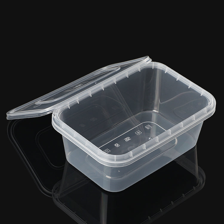 Food use combination lock tamper evident disposable hot food containers