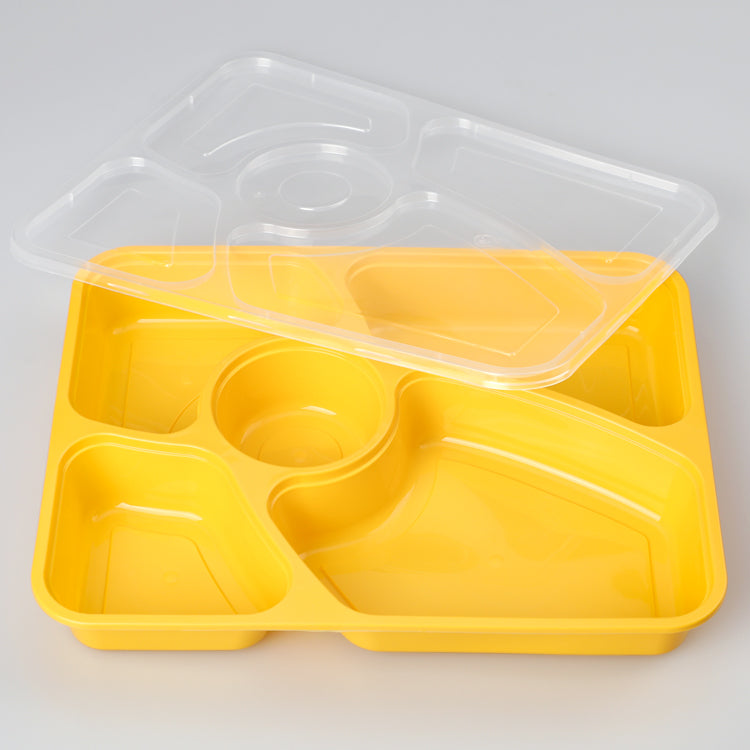 Add to CompareShare new design 5 compartment disposable plastic food container with lid