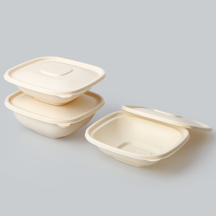 Take away fast food box corn starch ecological lunch bowls biodegradable food packaging container