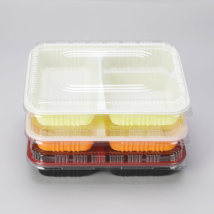 disposable takeaway to go take out compartment microwave plastic container