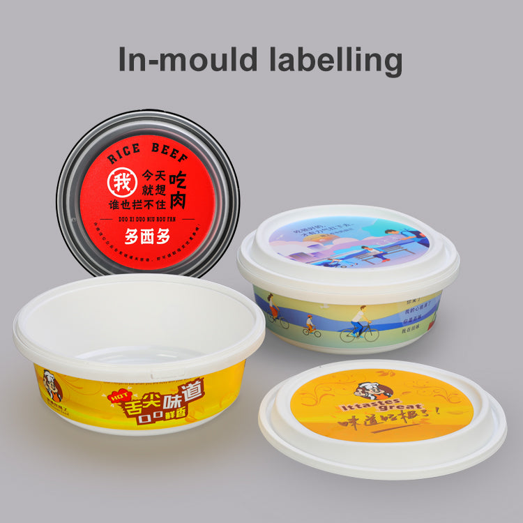 SZ218 1000ml/32oz Custom LOGO available plastic bowl with inviolable closure tamper evident box container for food with lock