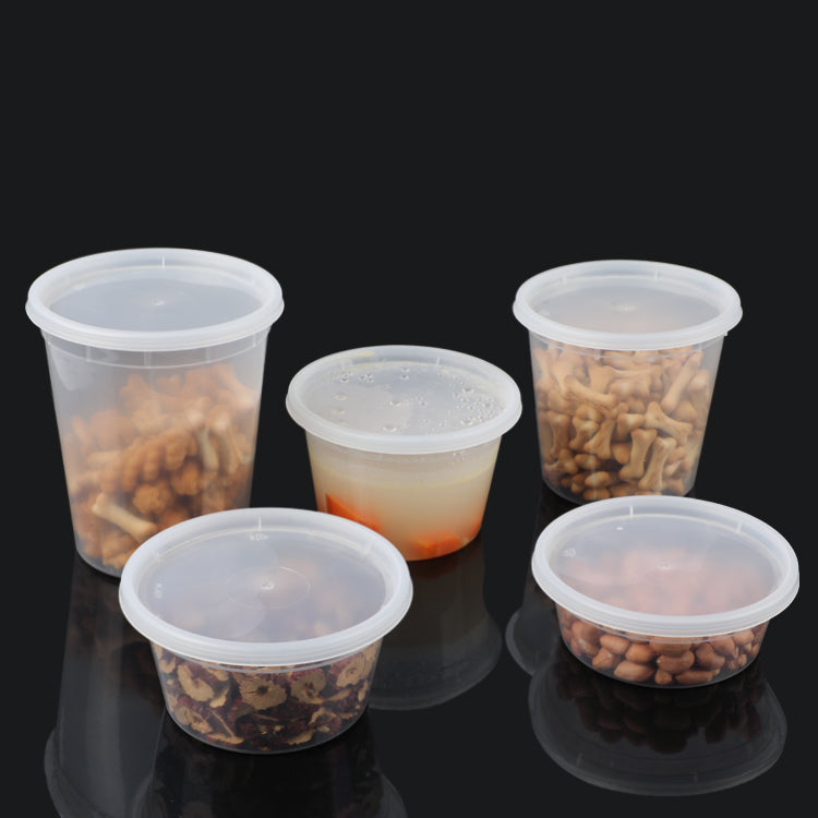 240ml disposable plastic clear sauce cup with airtight lid (S8) packing bowl