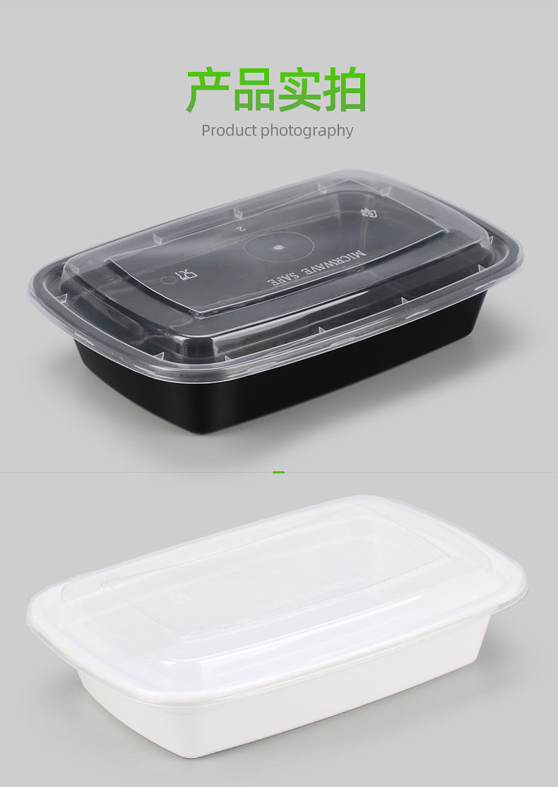 SZ-K38 food grade material black bento boxes disposable lunch containers