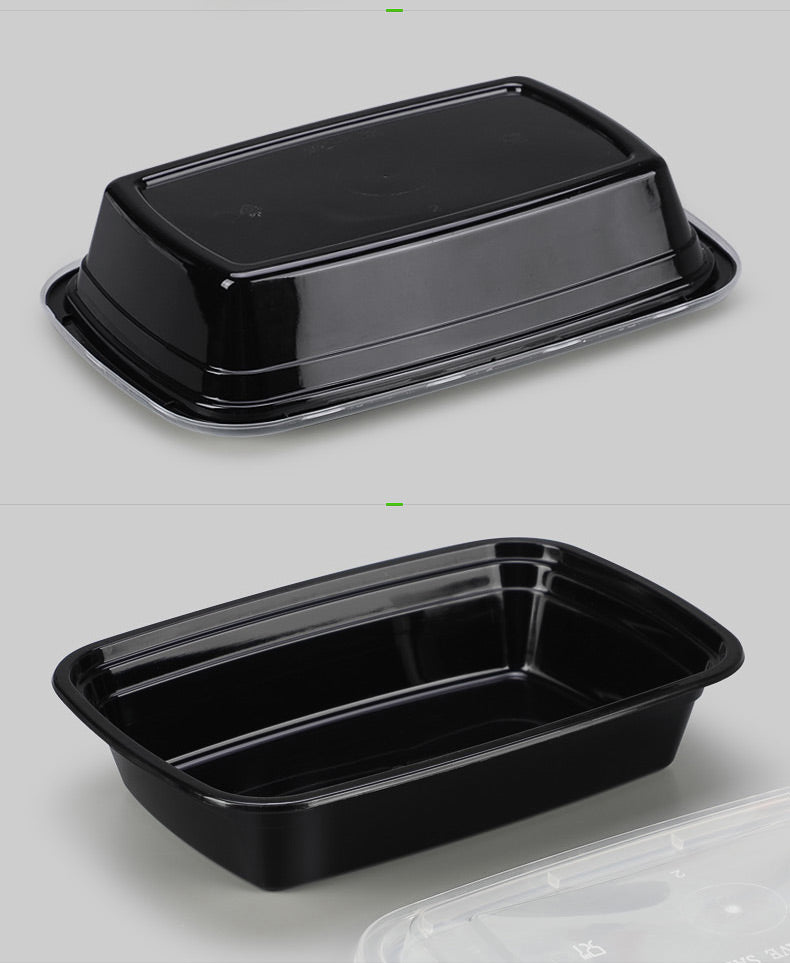 SZ-K38 food grade material black bento boxes disposable lunch containers