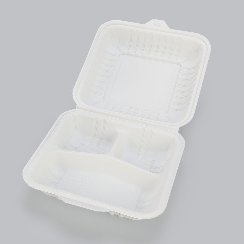 Corn starch compostable fast food packaging take away biodegradable food container