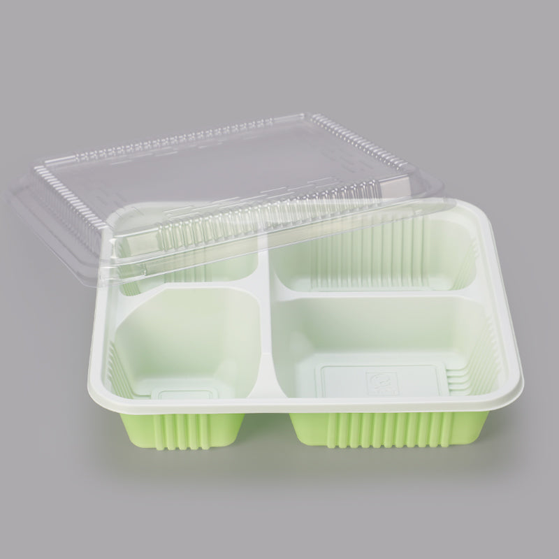 Microwavable food prep take away plastic containers