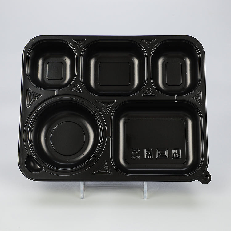 New arrival bento box microwaveable disposable containers with 5 compartment