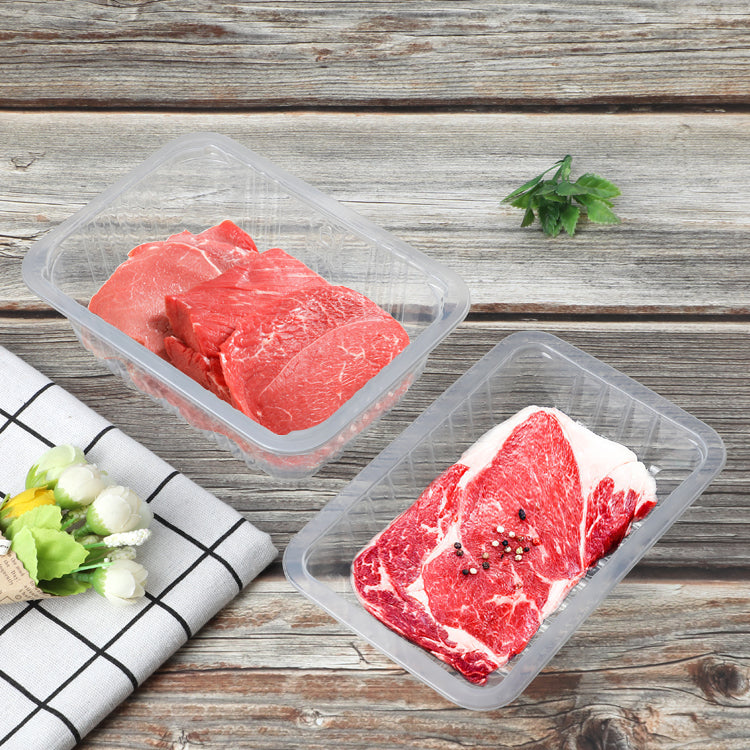 Eco-friendly plastic food tray OEM/ODM Custom supermarket meat packaging trays grade vegetable fruit disposable meat tray