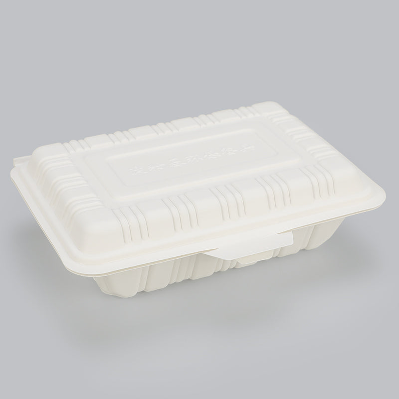 BPA free microwave safe 16oz Corn starch compostable fast food packaging 1 compartment lunch box