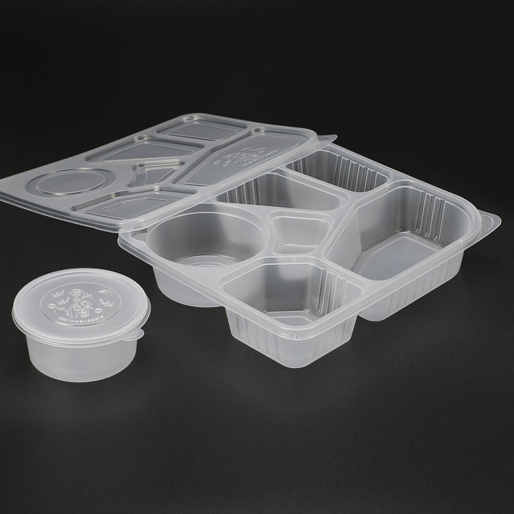 Takeaway 6 compartment modern plastic lunch box