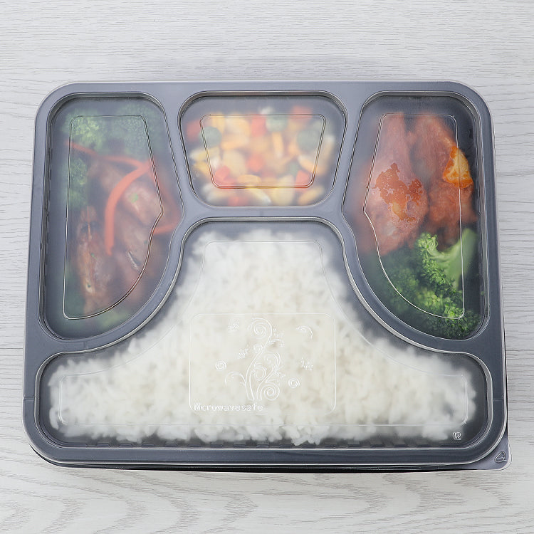 4 compartment plastic food disposable bento lunch boxes container takeaway box