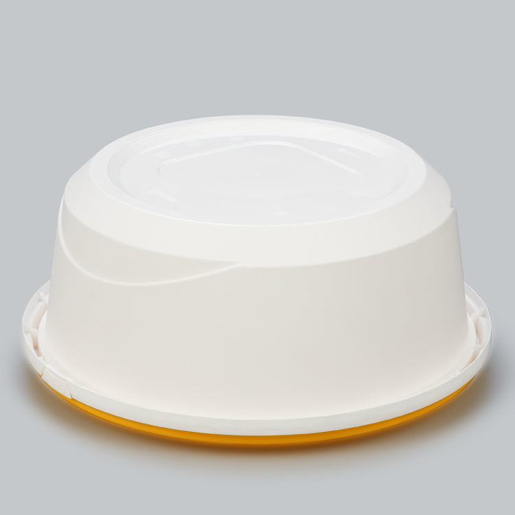 Large volume plastic food containers tamper evident round shape plastic bowl with lid