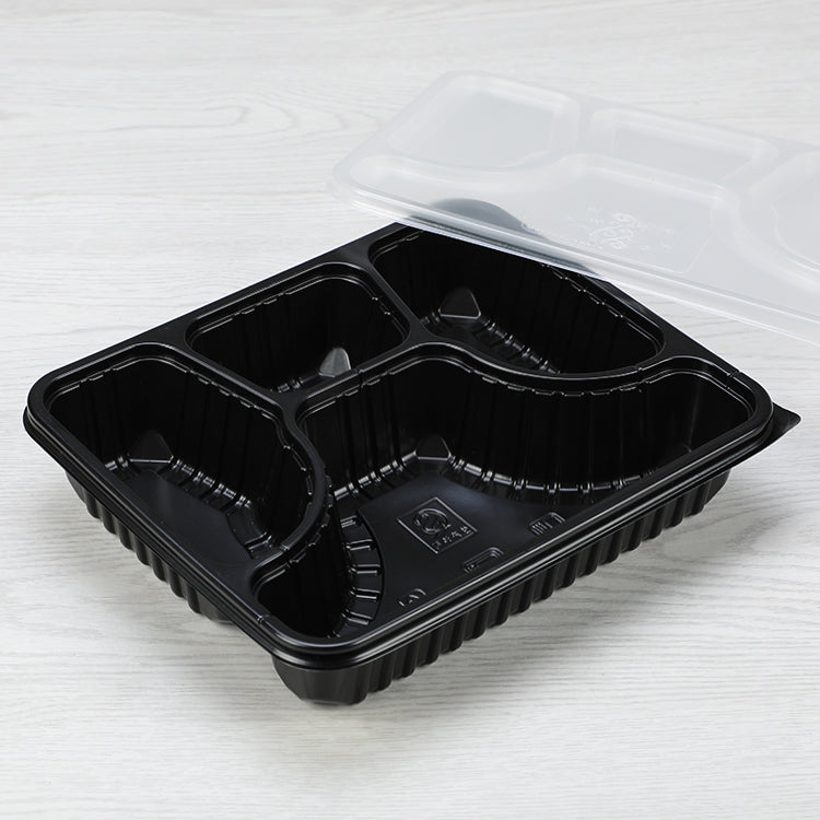 4 compartment plastic food disposable bento lunch boxes container takeaway box