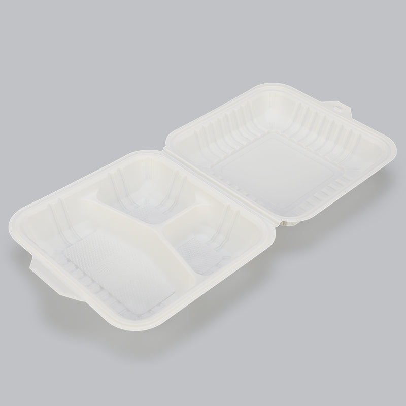 Corn starch compostable fast food packaging take away biodegradable food container