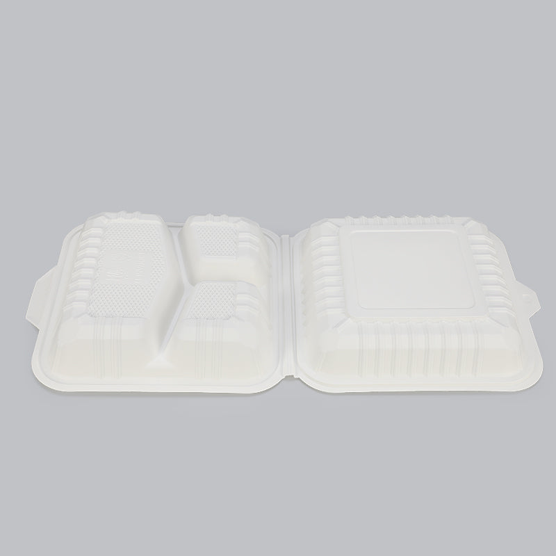 Corn starch compostable fast food packaging take away biodegradable food container