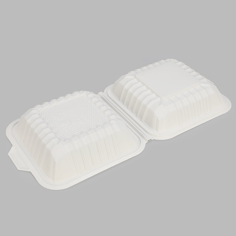 Corn starch compostable fast food packaging take away biodegradable food container