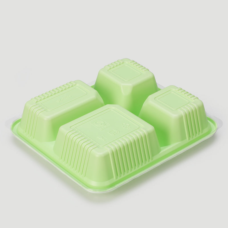 Microwavable food prep take away plastic containers