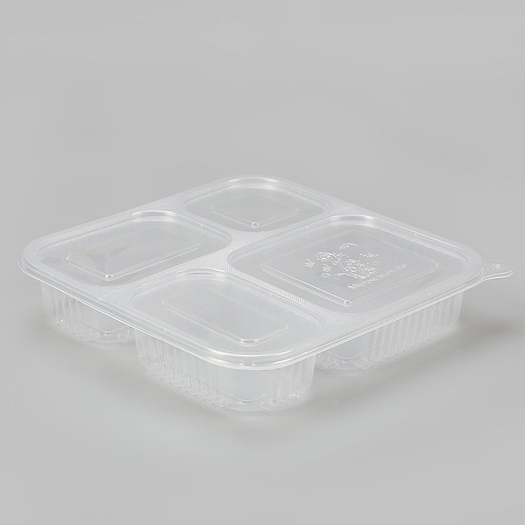 takeaway microwavable plastic disposable 4 compartment bento food storage lunch boxes