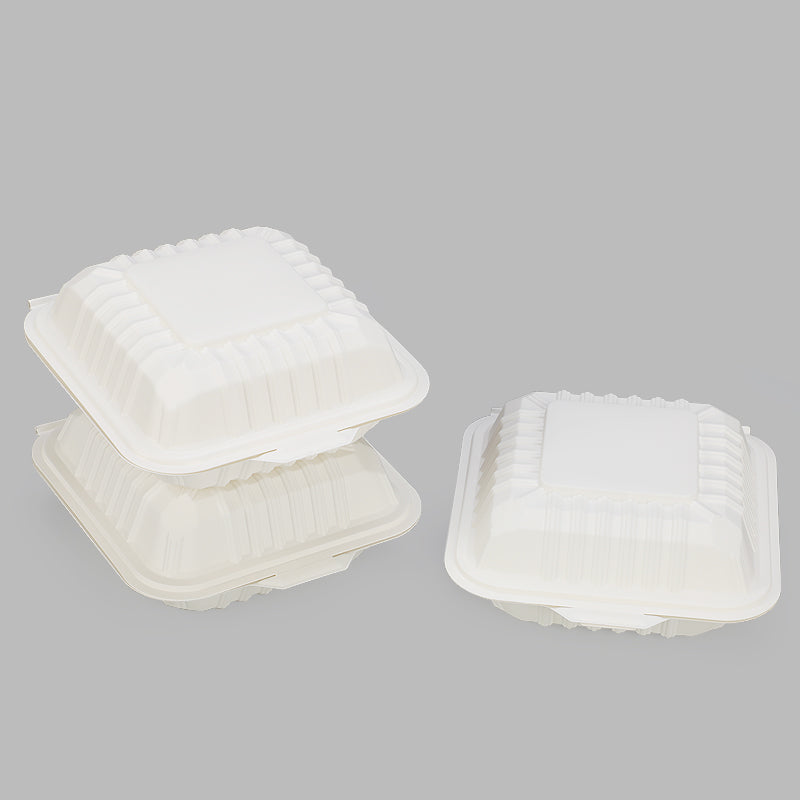 Corn starch compostable fast food packaging take away biodegradable food container