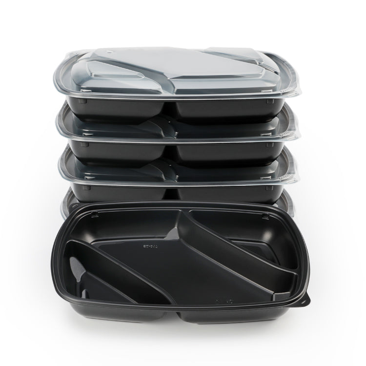 3 compartment Eco Friendly food containers microwave disposable plastic boxes packaging bento lunch boxes