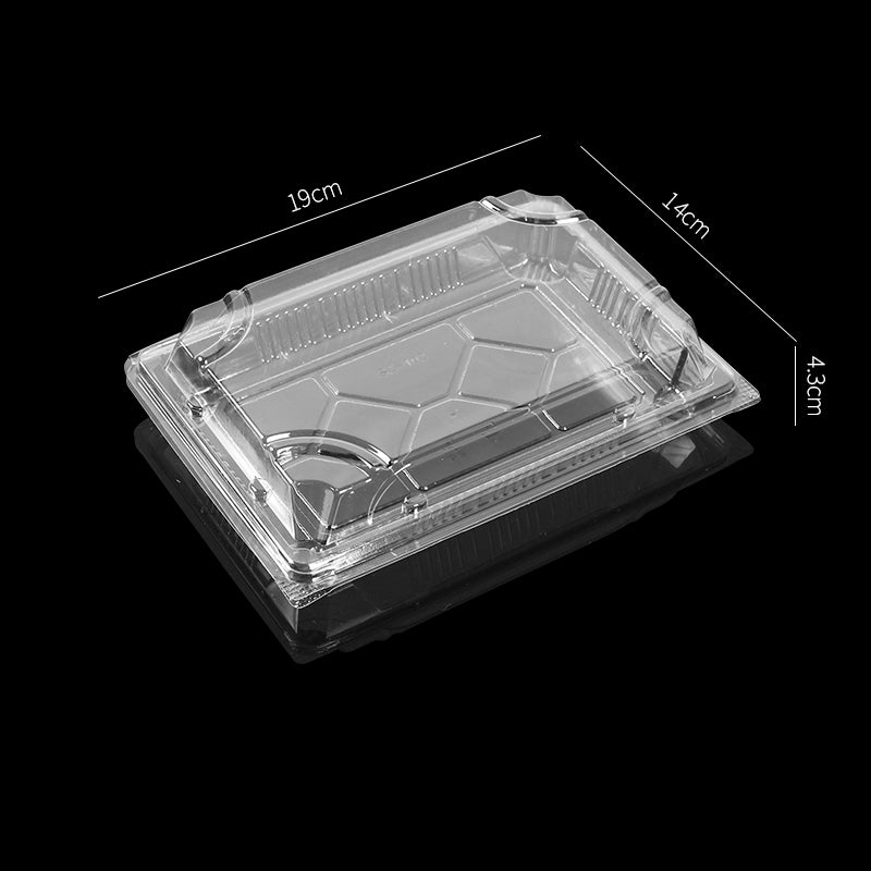 SZ-009 Rectangular Food Box and Hinged Lid Clear Plastic Food Disposable Container