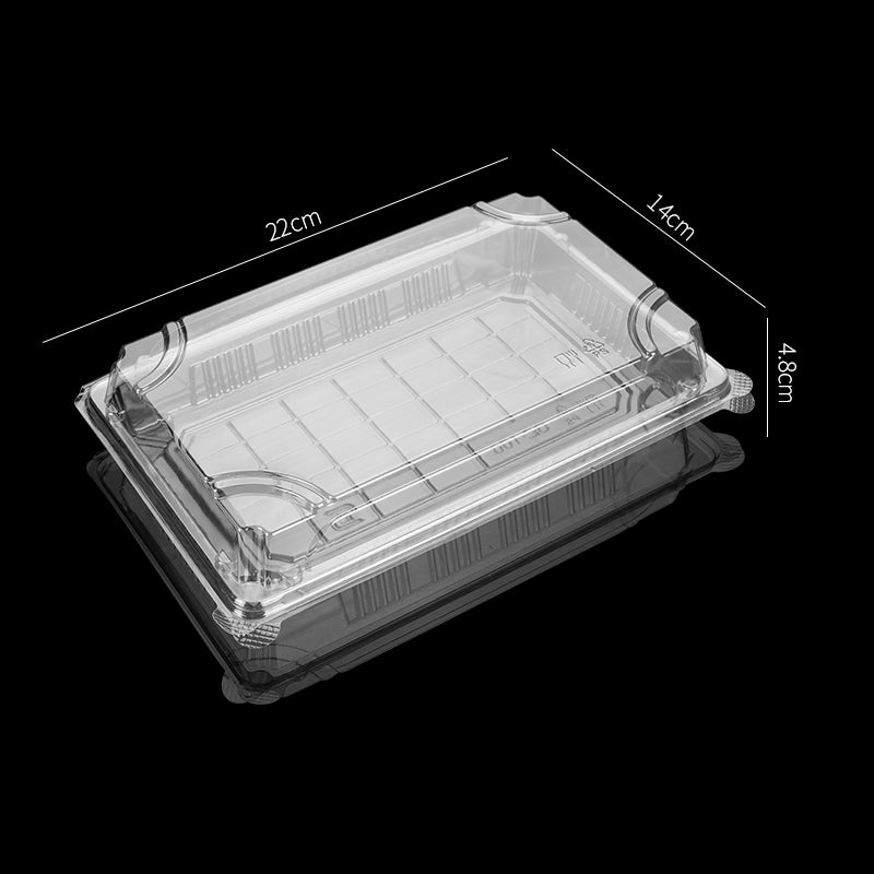 SZ-009 Rectangular Food Box and Hinged Lid Clear Plastic Food Disposable Container