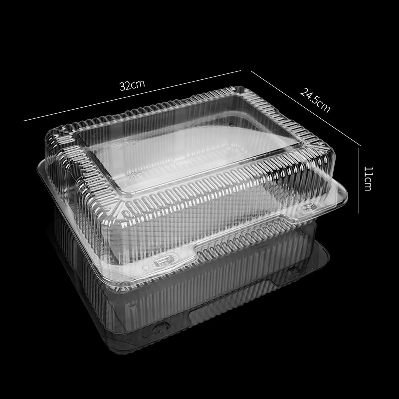 SZ-009 Rectangular Food Box and Hinged Lid Clear Plastic Food Disposable Container