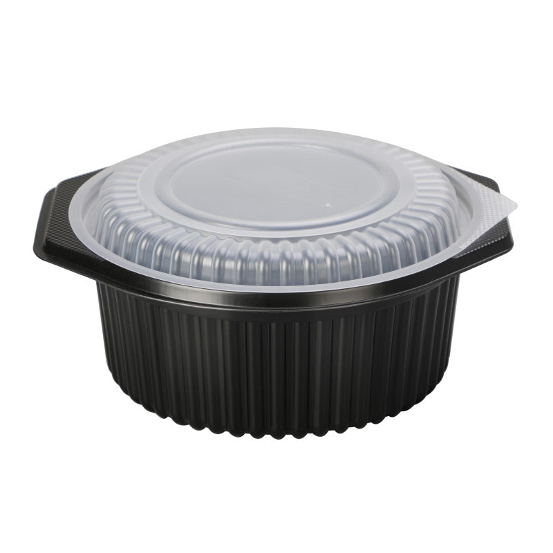 Disposable plastic container with lid large serving soup bowl