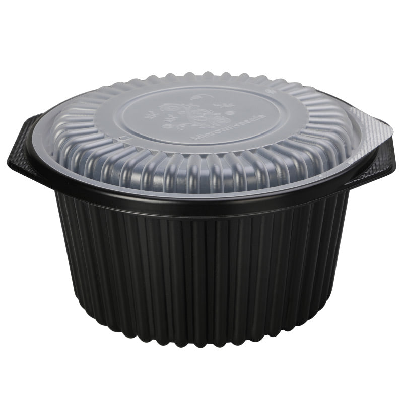 Disposable plastic container with lid large serving soup bowl