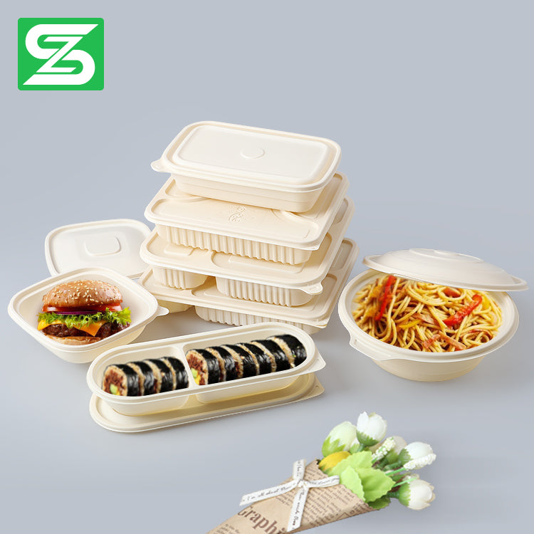 Corn Starch biodegradable corn starch boxes Bowls Disposable Food Containers