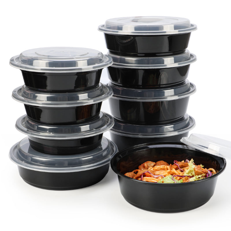 New Microwave Safe 450/700/1000ml Disposable Plastic Salad Bowl