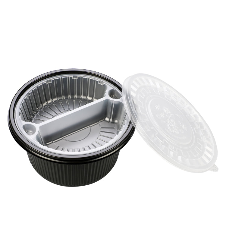 Large cheap plastic hot soup bowls with clear lid