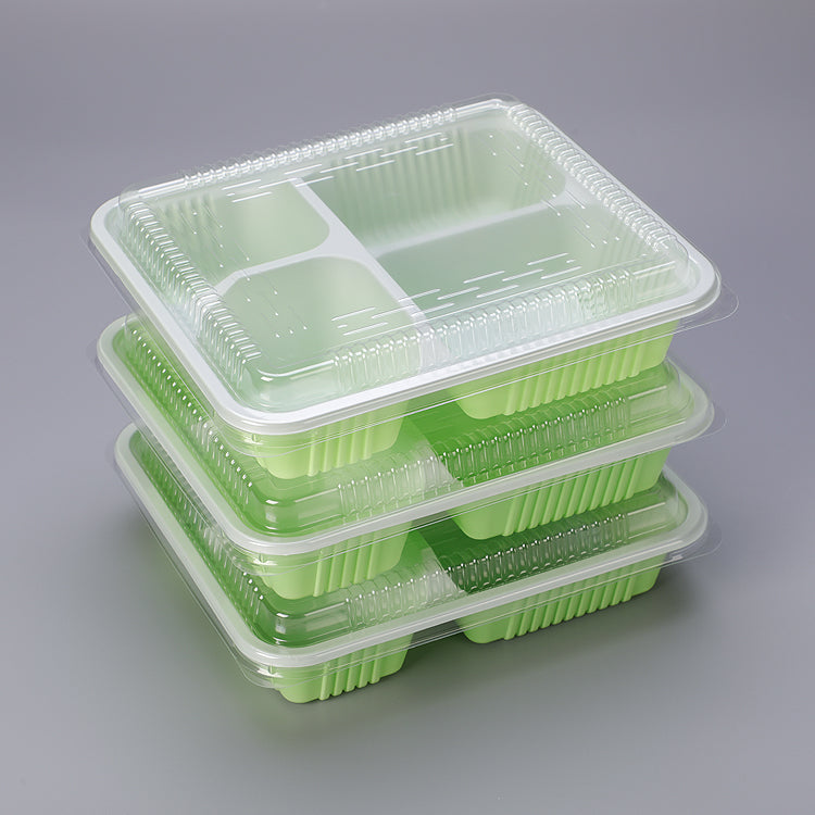 Microwavable food prep take away plastic containers